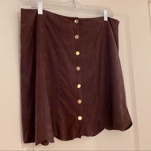 Scallop hem mini skirt